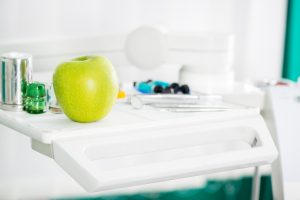 apple in dental office